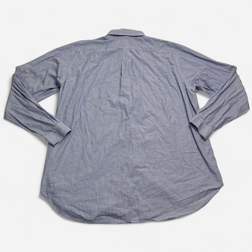 Ralph Lauren Blue White Striped Button Down Shirt XXL 100% Cotton Stretch - Picture 2 of 7